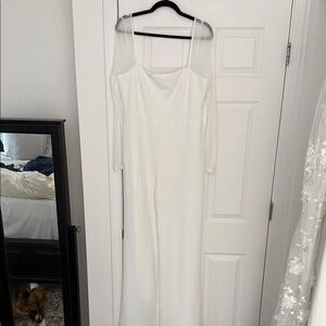 Lulu's Chic White Long Sleeve jumpsuit